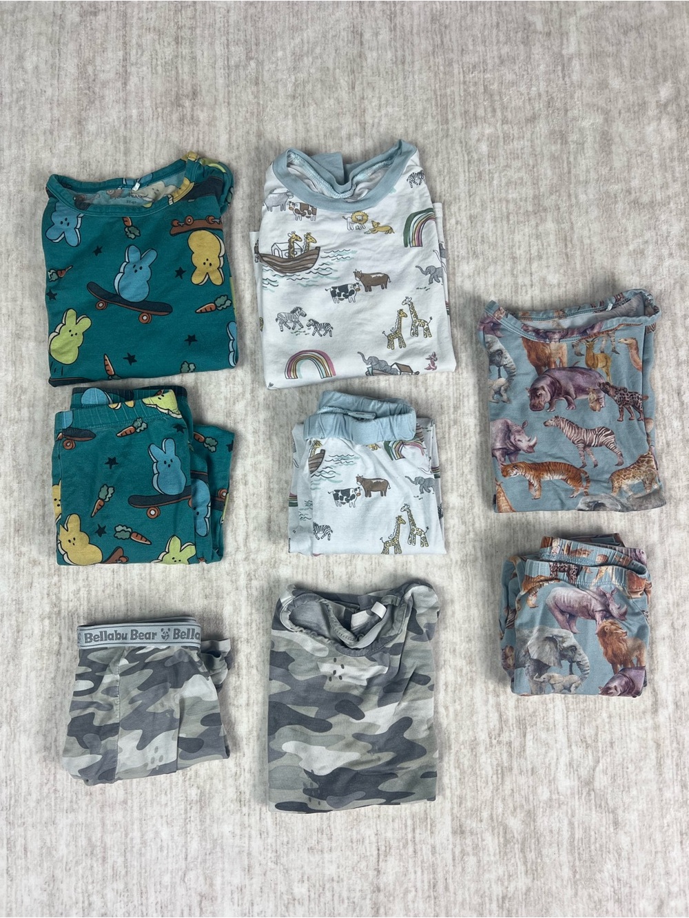 Bamboo 5t pajama lot posh peanut bellabu bear mudpie